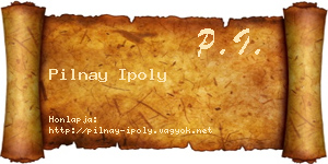 Pilnay Ipoly névjegykártya